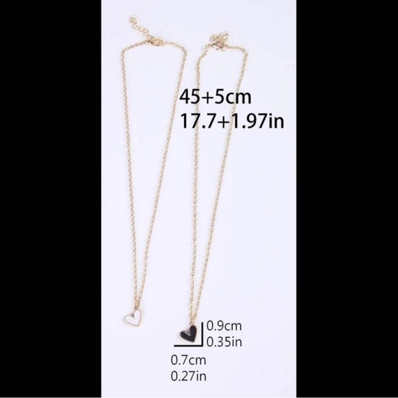 NEW 2 Pack Heart Necklaces - Picture 6 of 9